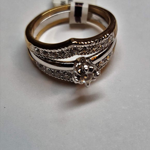 3 in one Wedding Engagment Ring 18k HGE SIZE 6 - Picture 3 of 7